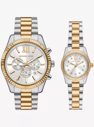 Juego de relojes bicolor Lexington para él y para ella