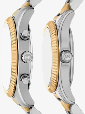 Juego de relojes bicolor Lexington para él y para ella