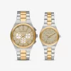 Juego de relojes Lennox Pavé bicolor para él y para ella Juego de relojes Lennox Pavé bicolor para él y para ella