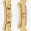 Juego de relojes Lexington para él y para ella en tono dorado