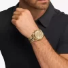 Juego de relojes Lexington para él y para ella en tono dorado