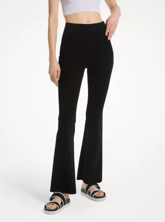 Leggings acampanados de punto elástico