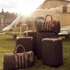 Bolsa de fin de semana extragrande Bedford Travel con rayas y logotipo de la firma Bolsa de fin de semana extragrande Bedford Travel con rayas y logotipo de la firma