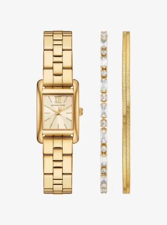 Mini juego de regalo de reloj y joyas Monroe en tono dorado