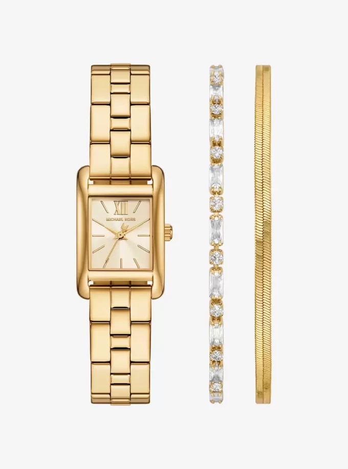 Mini juego de regalo de reloj y joyas Monroe en tono dorado Mini juego de regalo de reloj y joyas Monroe en tono dorado