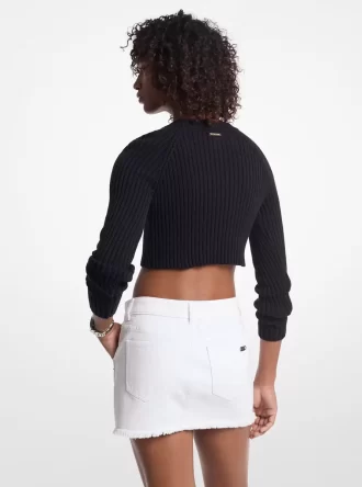 Minifalda vaquera deshilachada