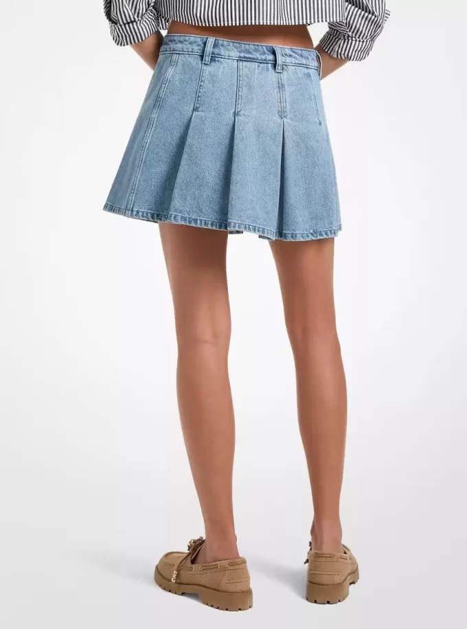 Minifalda vaquera plisada Minifalda vaquera plisada