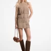 Minivestido de ante con flecos