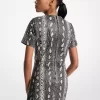 Minivestido de piel con estampado de serpiente Minivestido de piel con estampado de serpiente