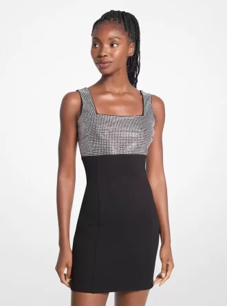 Minivestido de viscosa elástica con adornos