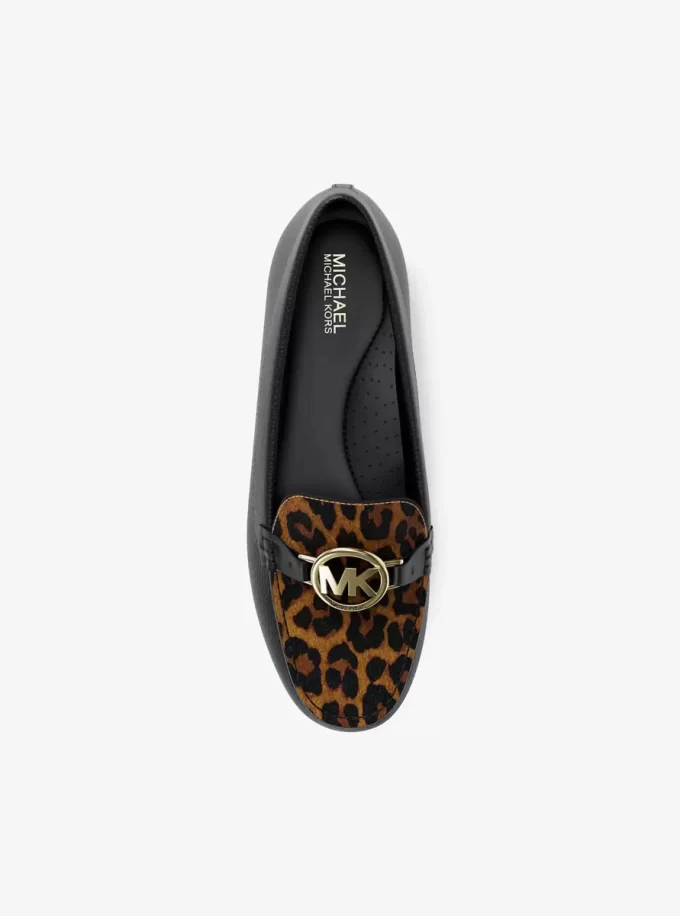 Mocasines Fulton de pelo de becerro con estampado de leopardo Mocasines Fulton de pelo de becerro con estampado de leopardo