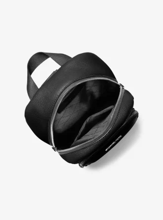 Mochila bandolera de cuero granulado Cooper