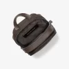 Mochila bandolera Edison de cuero de grano cruzado resistente a arañazos