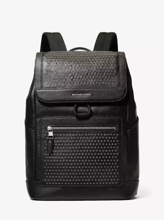 Mochila de cuero con ojales Hudson mediana Mochila de cuero con ojales Hudson mediana