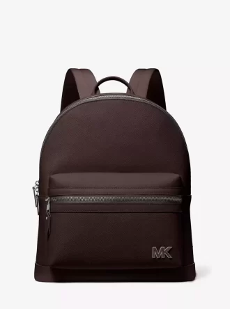 Mochila Edison de piel de grano cruzado resistente a arañazos