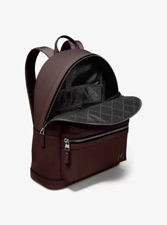 Mochila Edison de piel de grano cruzado resistente a arañazos