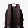 Mochila Edison de piel de grano cruzado resistente a arañazos