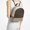 Mochila mediana Rhea con logotipo metálico de la firma Mochila mediana Rhea con logotipo metálico de la firma
