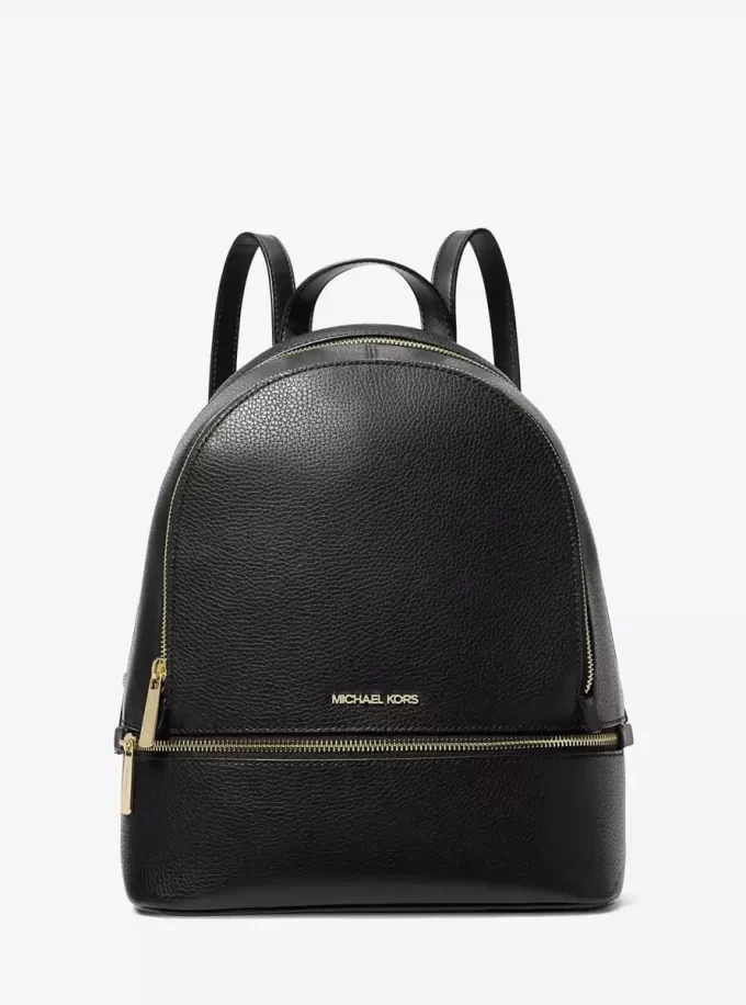 Mochila mediana Rhea de piel granulada Mochila mediana Rhea de piel granulada