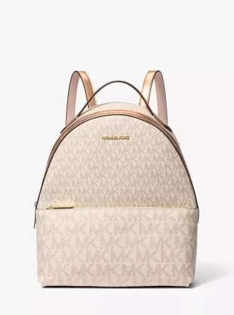 Mochila mediana Sheila con logotipo de la firma en dos tonos