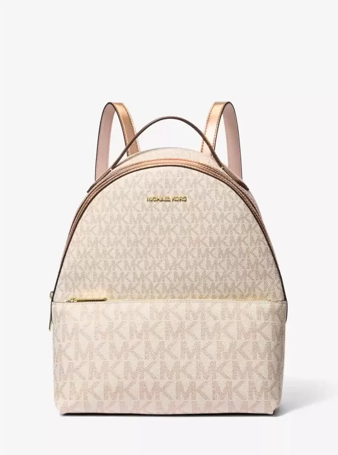 Mochila mediana Sheila con logotipo de la firma en dos tonos Mochila mediana Sheila con logotipo de la firma en dos tonos