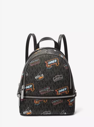Mochila Rhea extrapequeña con logotipo de firma impreso