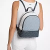 Mochila Rhea mediana con logo de la firma y bloques de color Mochila Rhea mediana con logo de la firma y bloques de color