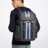 Mochila urbana mediana con logo de la firma Cooper a rayas Mochila urbana mediana con logo de la firma Cooper a rayas