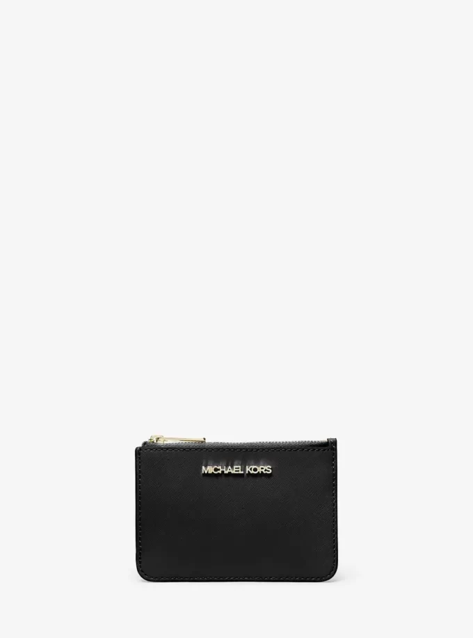 Monedero pequeño de piel saffiano Jet Set Travel Monedero pequeño de piel saffiano Jet Set Travel