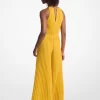 Mono halter de georgette plisado con adornos Mono halter de georgette plisado con adornos