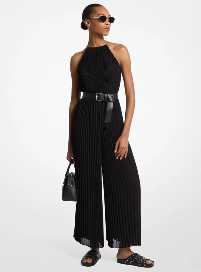 Mono halter plisado de georgette Mono halter plisado de georgette