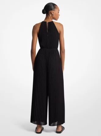 Mono halter plisado de georgette