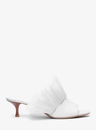 Mule Catarina de piel y flecos