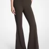 Pantalón acampanado de crepé elástico