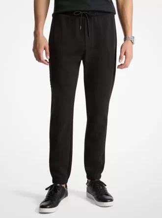 Pantalón deportivo de algodón con logo en relieve