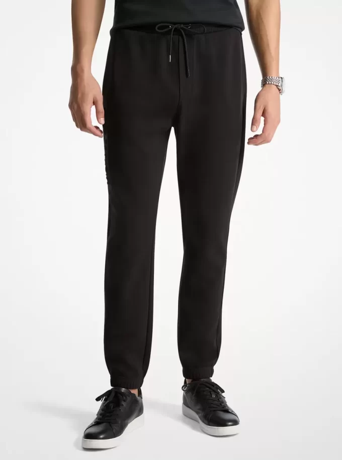 Pantalón deportivo de algodón con logo en relieve
