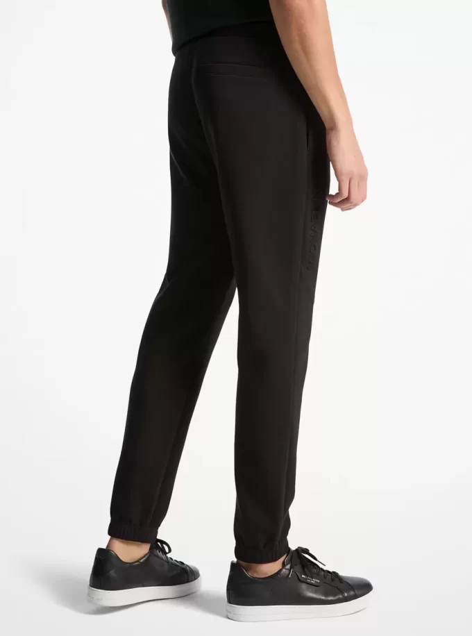 Pantalón deportivo de algodón con logo en relieve
