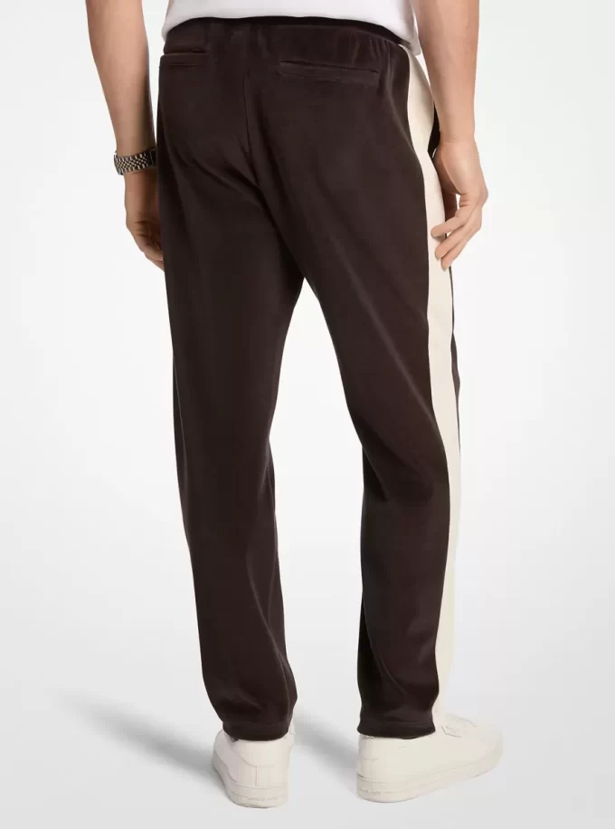 Pantalón deportivo de terciopelo a rayas Pantalón deportivo de terciopelo a rayas