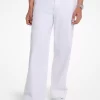 Pantalones anchos de algodón elástico Pantalones anchos de algodón elástico
