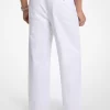 Pantalones anchos de algodón elástico Pantalones anchos de algodón elástico