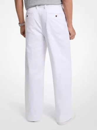 Pantalones anchos de algodón elástico
