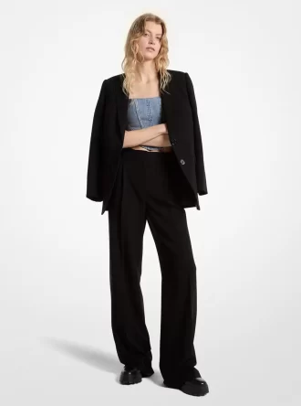 Pantalones anchos de crepé