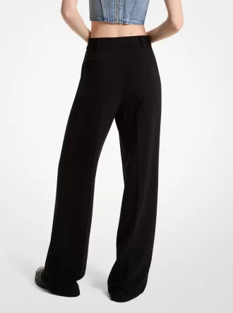 Pantalones anchos de crepé