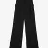 Pantalones anchos de crepé