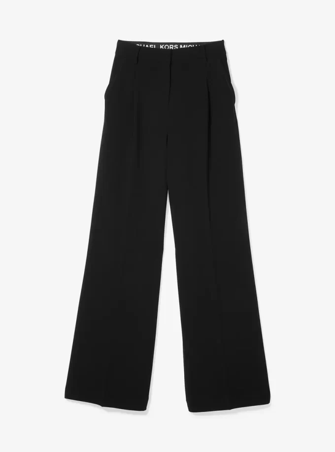 Pantalones anchos de crepé