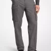 Pantalones cargo de algodón con cremallera y diseño de pata de gallo