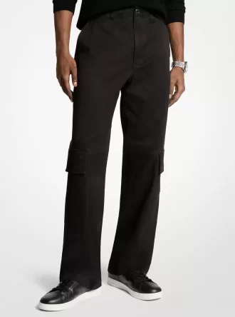 Pantalones cargo de algodón elástico