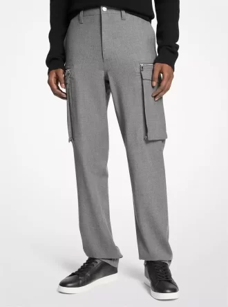 Pantalones cargo de lana elástica