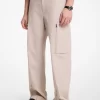 Pantalones cargo de popelina de algodón con cremallera Pantalones cargo de popelina de algodón con cremallera