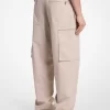 Pantalones cargo de popelina de algodón con cremallera Pantalones cargo de popelina de algodón con cremallera